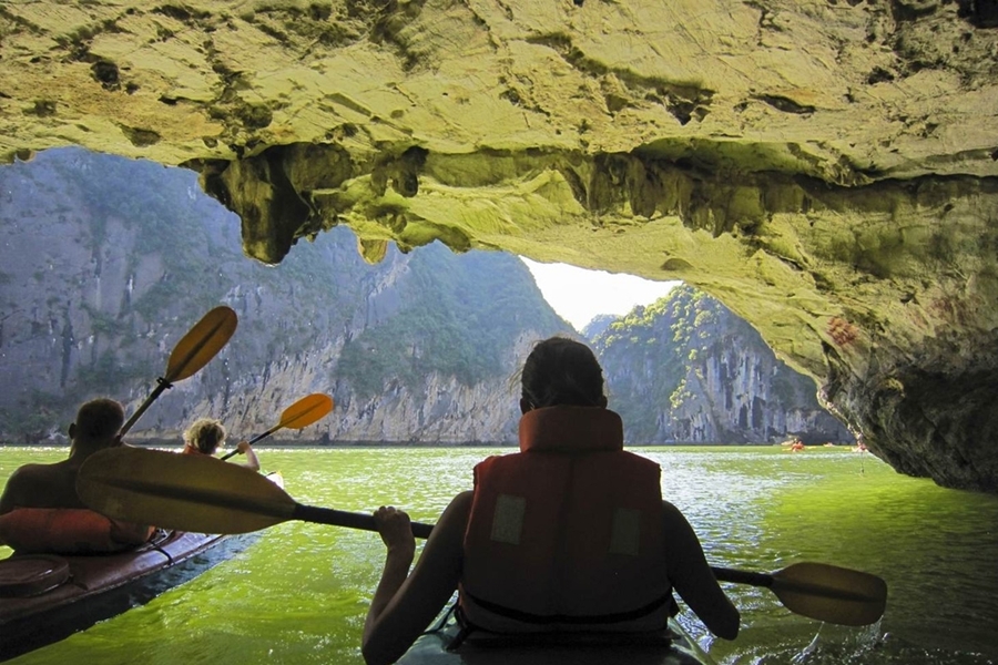 Kayaking in Halong bay - quang ninh province